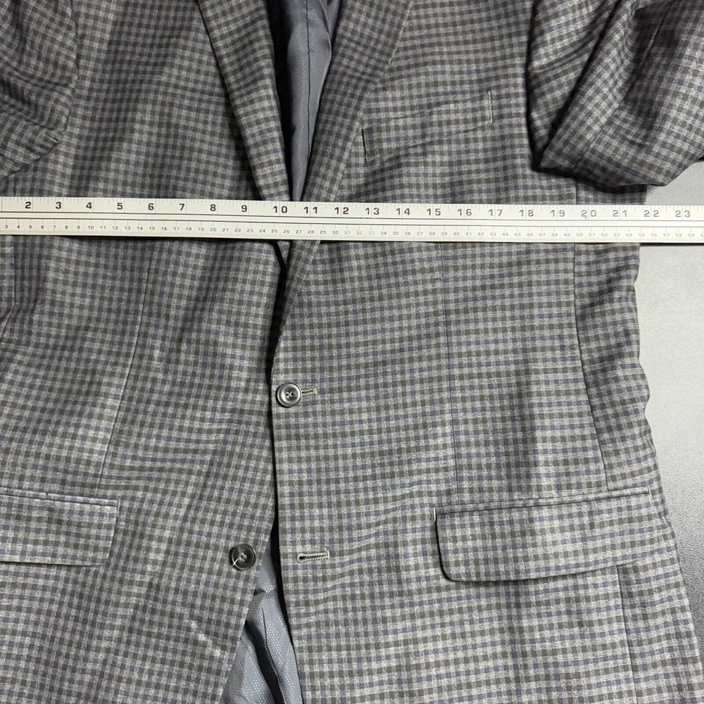 Michael Kors Blazer Sport Coat‎ 42L Mens Gray Check
